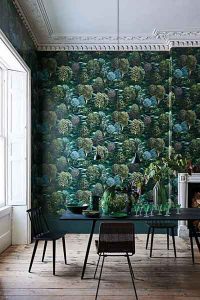 SALA DE JANTAR COM PAPEL DE PAREDE